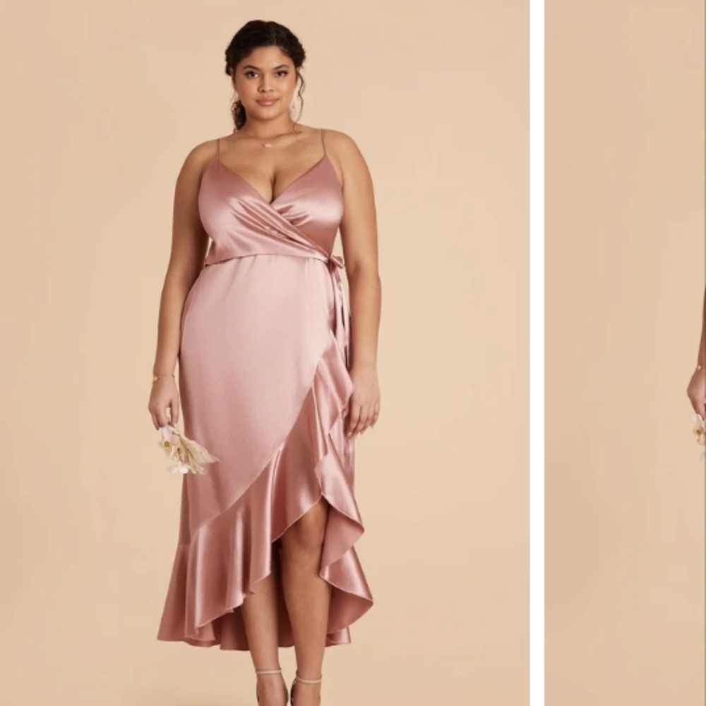 Birdy Grey Desert Rose Midi Dress Asymmetrical Ruffled